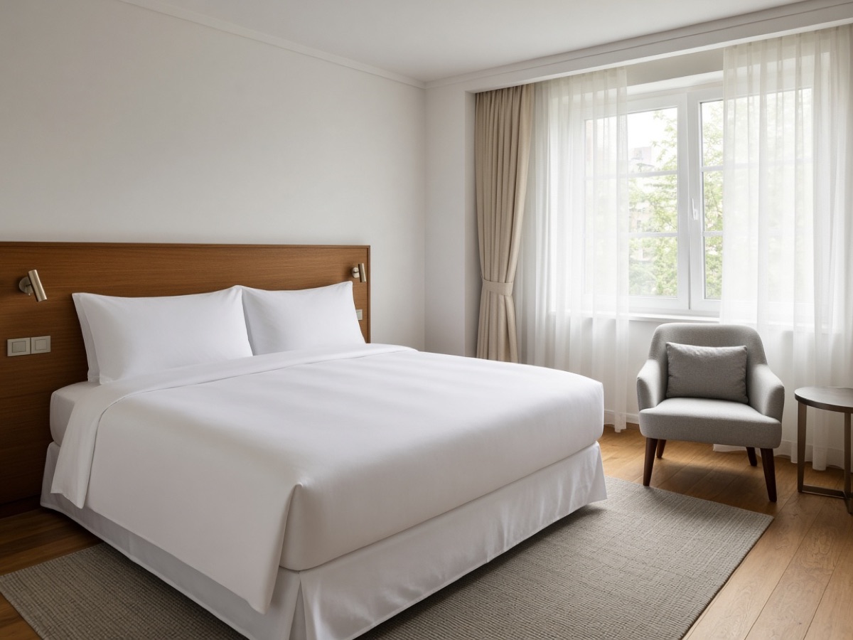 O cameră de hotel, pregătită pentru oaspeți